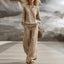 Leopard Print Sweatshirt & Wide Leg Pants Lounge Set